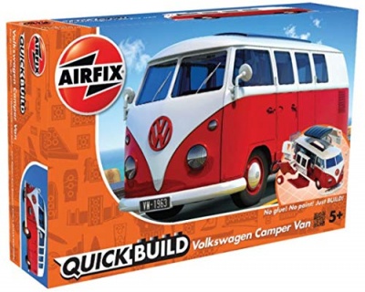 AIRFIX QuickBuild J6017 Volkswagon Red Camper Van Model Kit